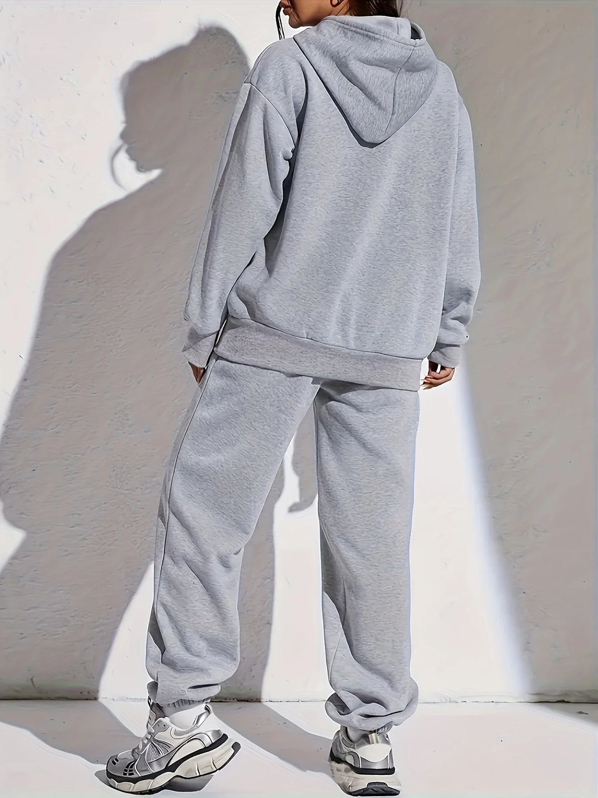 women Hoodies+sweatpant set Hip Hop Street Casual Printed Hoodie Oversize Loose New Sweatshirts Autumn Warm Fleece Clothing