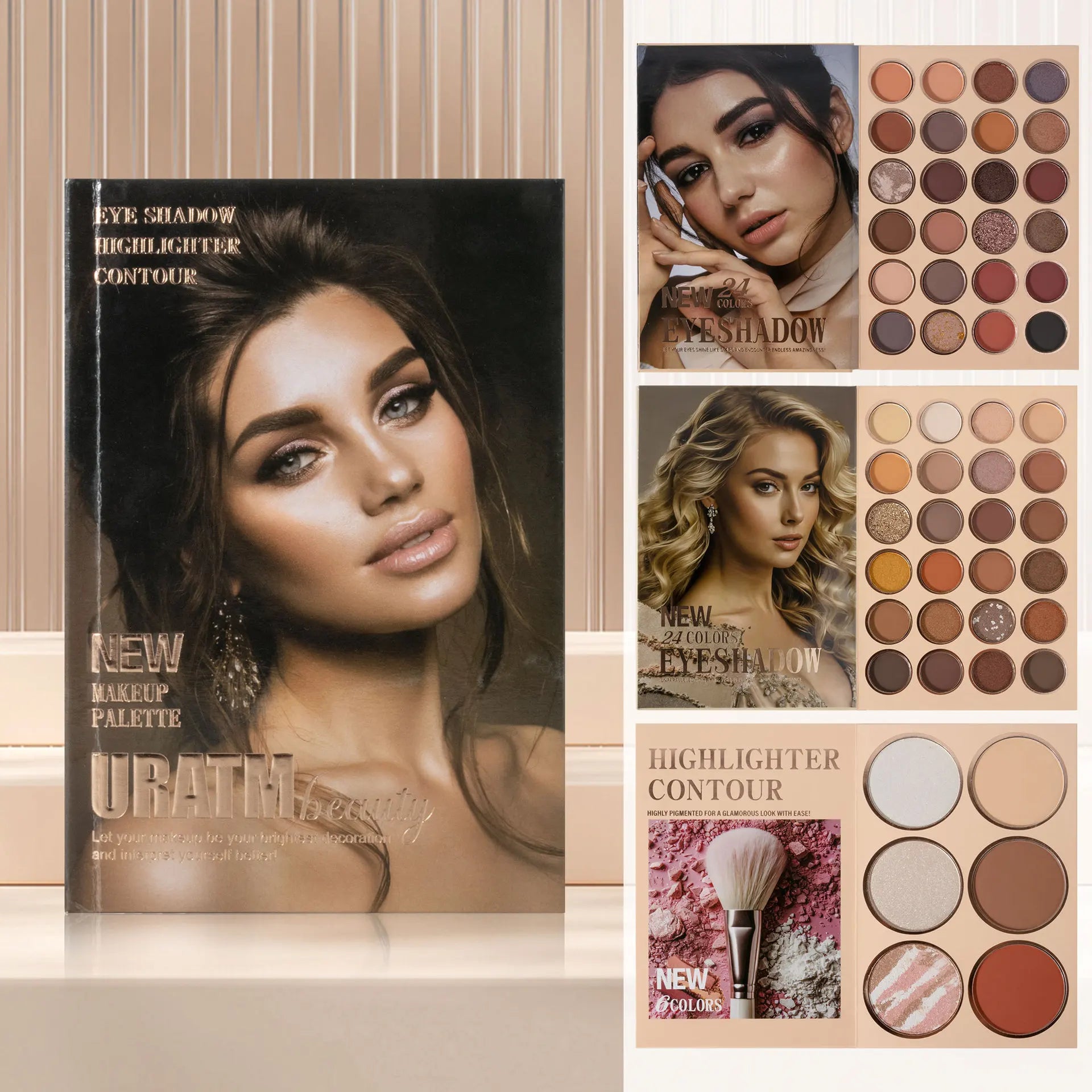 54-color Professional Makeup Palette Book Cosmetics Palette Matte Pearlescent Blush Highlight Contouring All-in-one Cosmetics