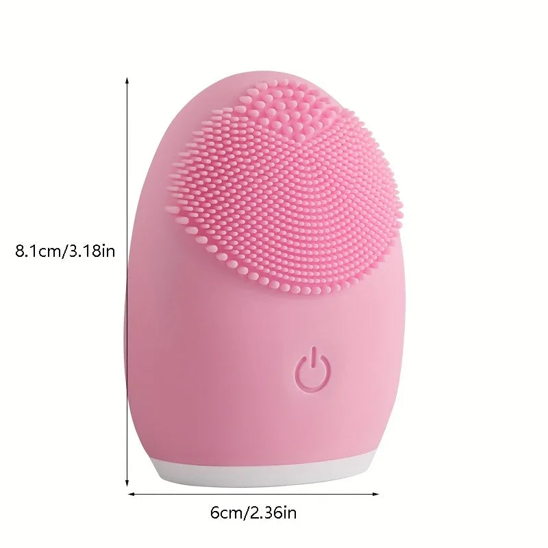 Electric Silicone Facial Cleanser Massager Skincare Massage Tool Beauty Machine Vibration Cleaning Of Pores Self Provided Batter