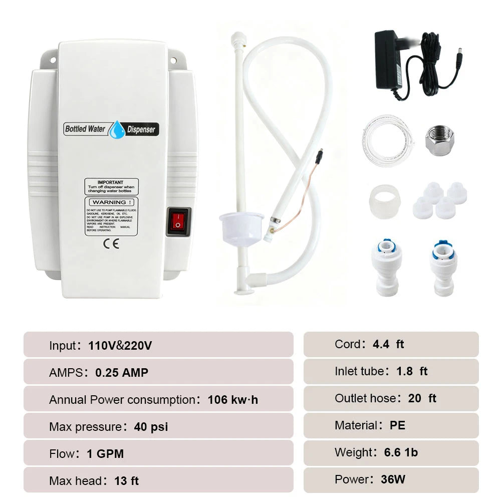 Electric Bottled Water Dispenser Pump Automatic Water Pump System Food Grade Durable Water Jug Pump Dispenser for Coffee Machine