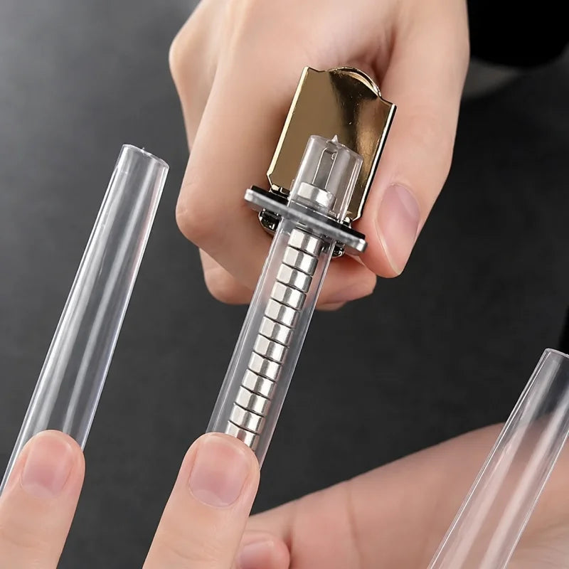 Nail Art Tools Powerful Magnet Nails Tip Cutter with Length Measurement Cat Eye Magnet Manicure Tool for Salon Home Nail Art