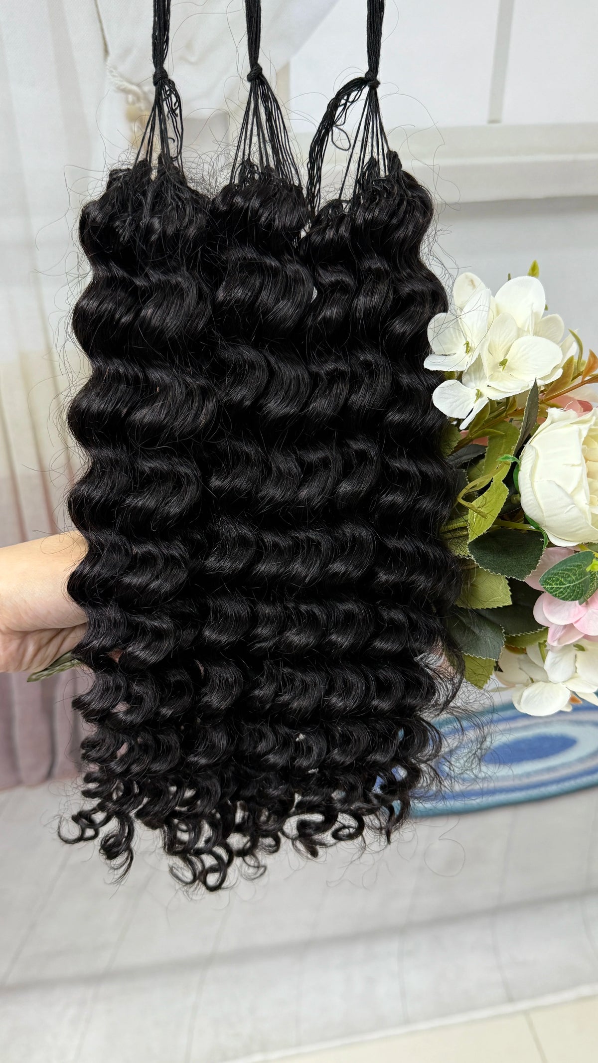 NABI Updated Miracle Knots Hair Pre-Separated Burmese Crochet Human Hair DeepWave 14-26inch 100g/pc for Bora Boho Braids