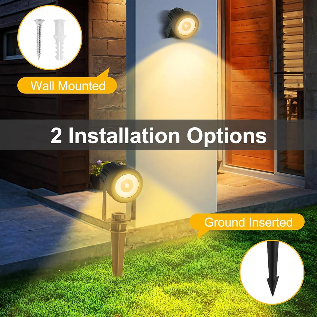 1/2/4/6 LEDs Outdoor Solar Light IP65 3000K Garden Landscape Pathway Wall Lamp for Tree Decor Yard Street Solar Lawn Spotlight