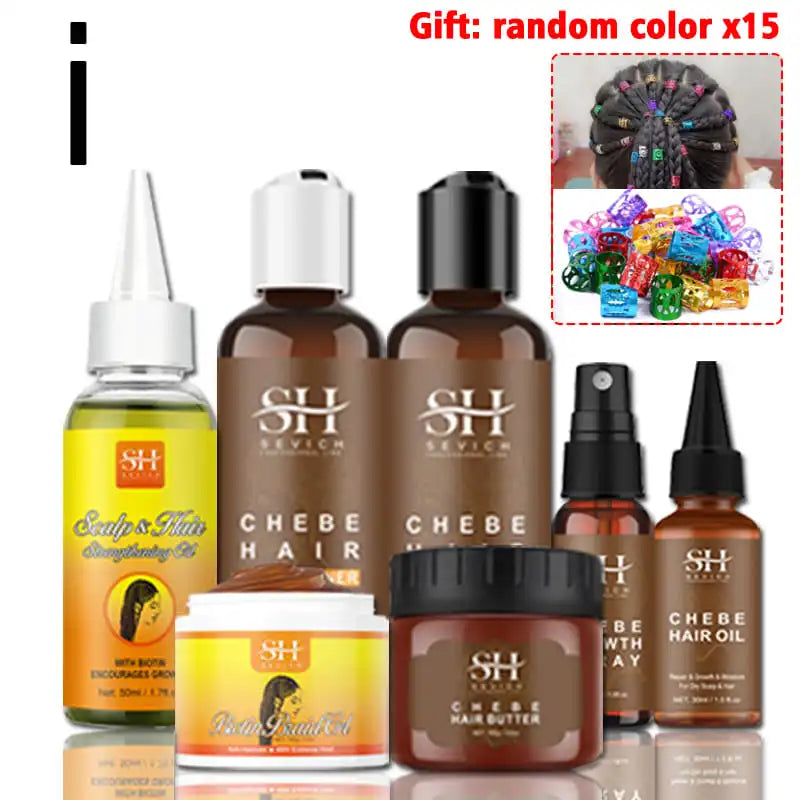 100% Chebe Powder From Chad Africa Women Traction Alopecia Treatment Oil Men Fast Hair Growth Spray Hair Loss Treatment Sevich
