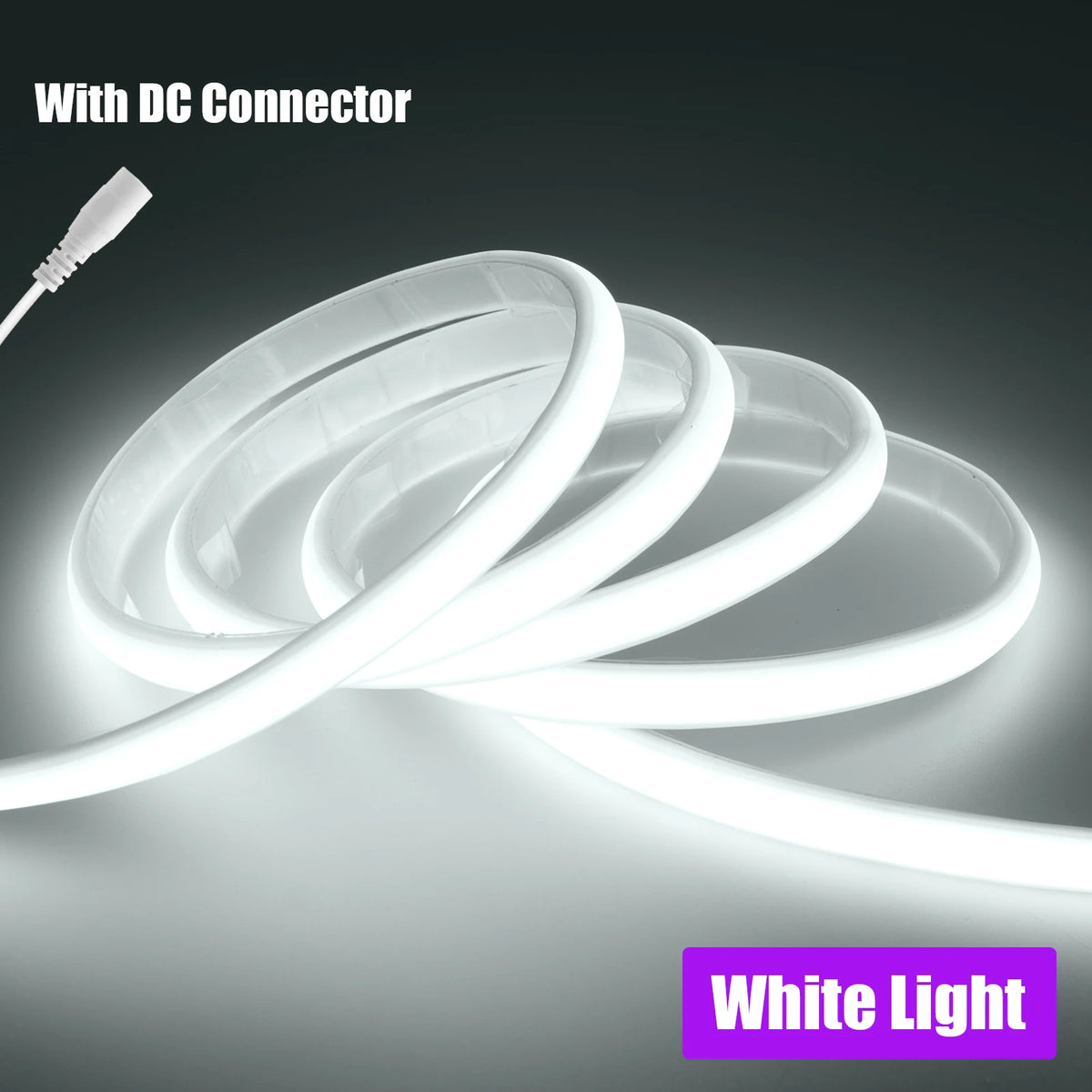 Waterproof Flexible COB Neon Light DC 12V 24V Milky White 3000K 4000K 6000K 0.5M-20M for Home Indoor Outdoor Decoration