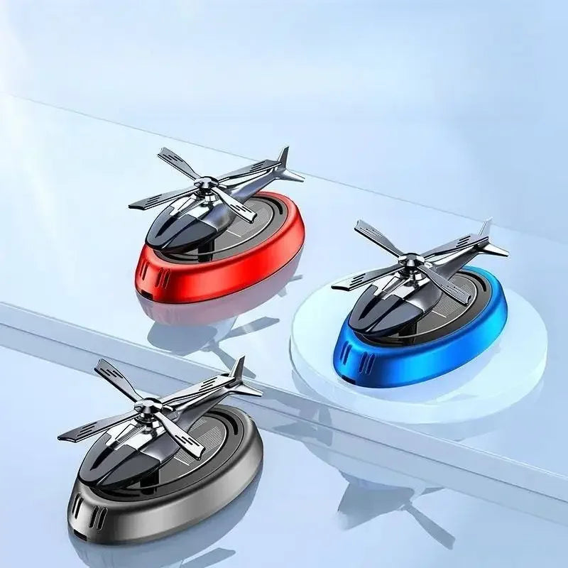 Solar Car Air Freshener Perfume Helicopter Decor Interior Decor Solar Car Rotating Aromatherapy Perfume
