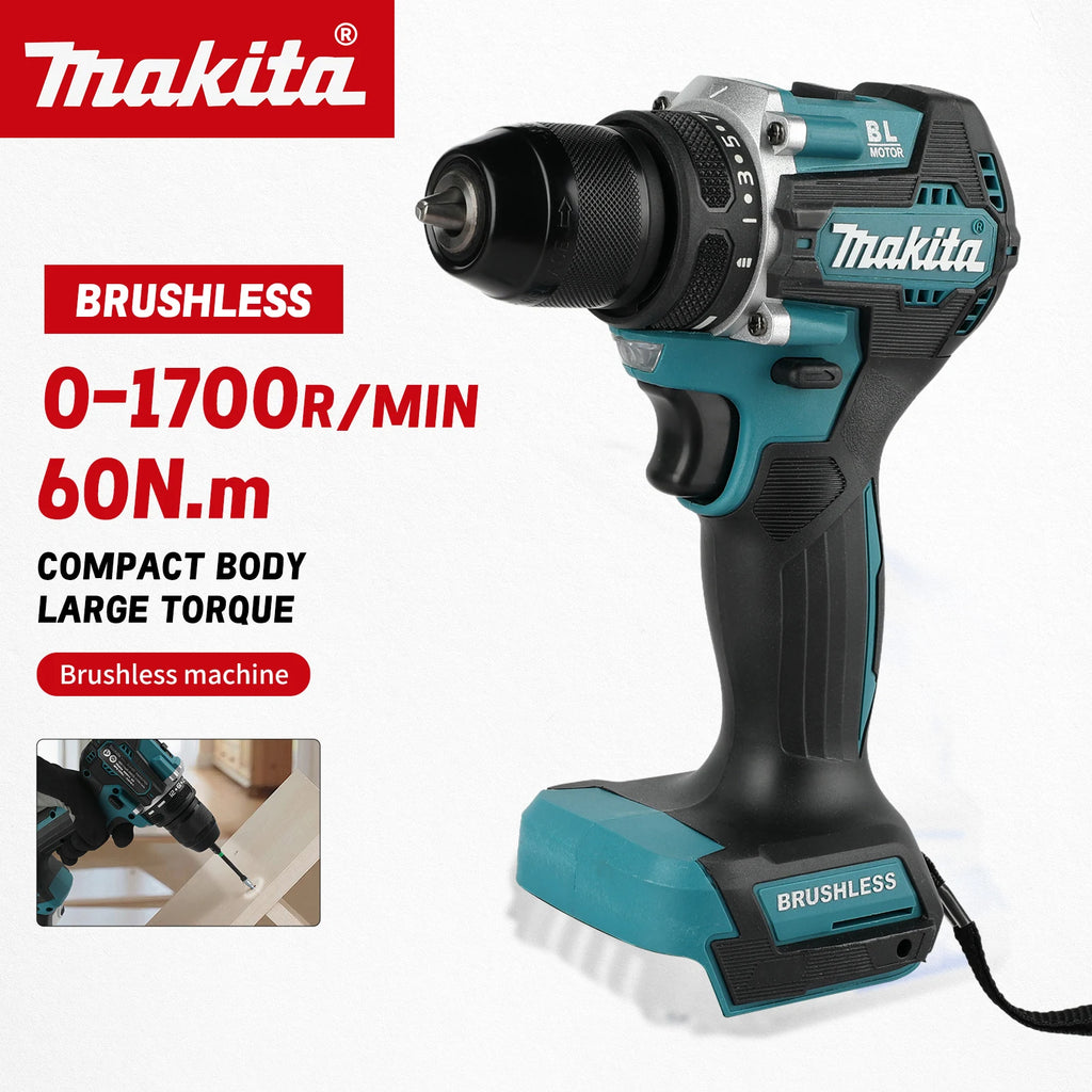MAKITA 18V New DDF487-10mm electric hand drill 1700RPM  lithium-ion charging impact drill, high torque electric screwdriver