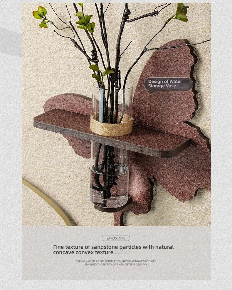 Led Light Hydroponic Green Plants Entrance Door Decoration High-end Feeling Corridor Hanging Flower Wall Lamp Painting