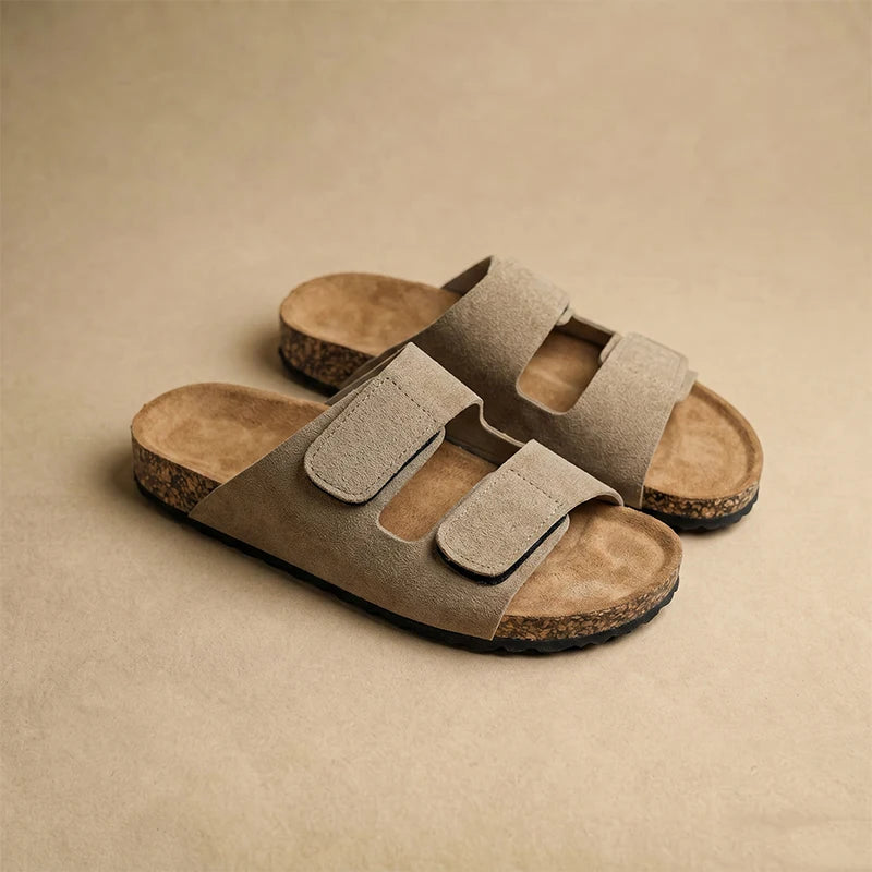 Men's one strap slip on casual slippers summer new breathable lightweight anti-slip comfort beach shoes outdoor walking slippers