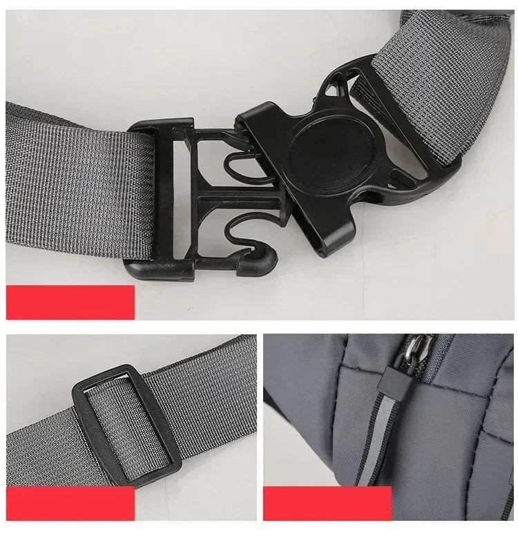 Crossbody Bag Outdoor Sports Multi Functional Waterproof Waist Bag Canvas Fit Mobile Waist Bag With Large Capacity For Men Women
