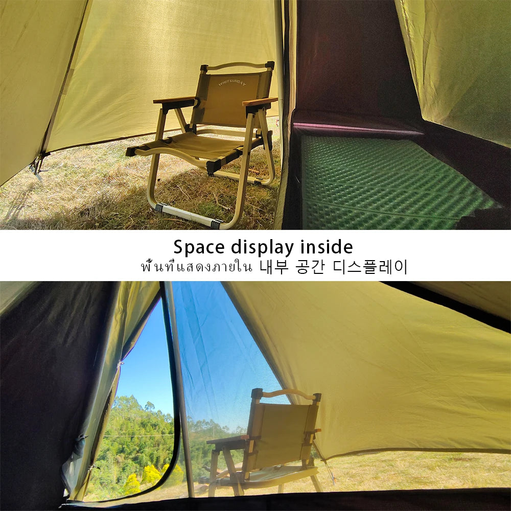 Solo Tent Ultralight Tipi Tent Outdoor Camping Light Pyramid Tent Portable Single Tent Waterproof Hiking Backpacking Trekking