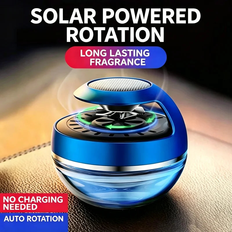 Solar Auto Rotating Car Perfume Premium Long Lasting Air Freshener Ornament Luxury Vehicle Interior Fragrance For Men Women