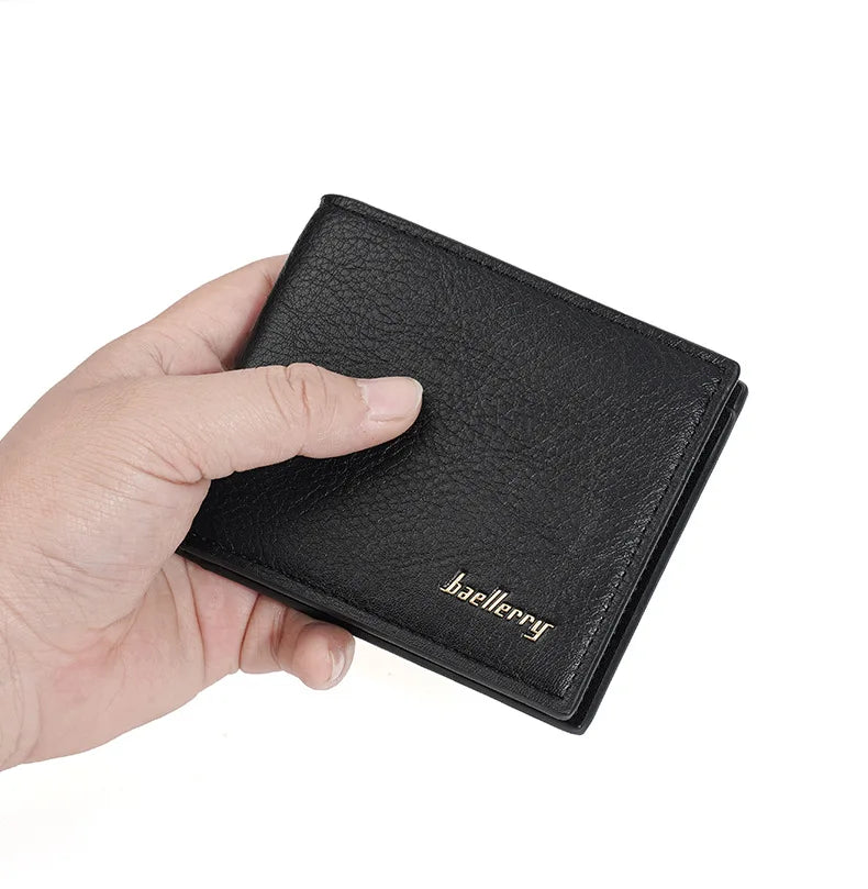 Baellerry Men RFID Wallets New Short Card Holder Simple Male Purses Photo Holder Small Coin Bag Zipper Wallet For Men