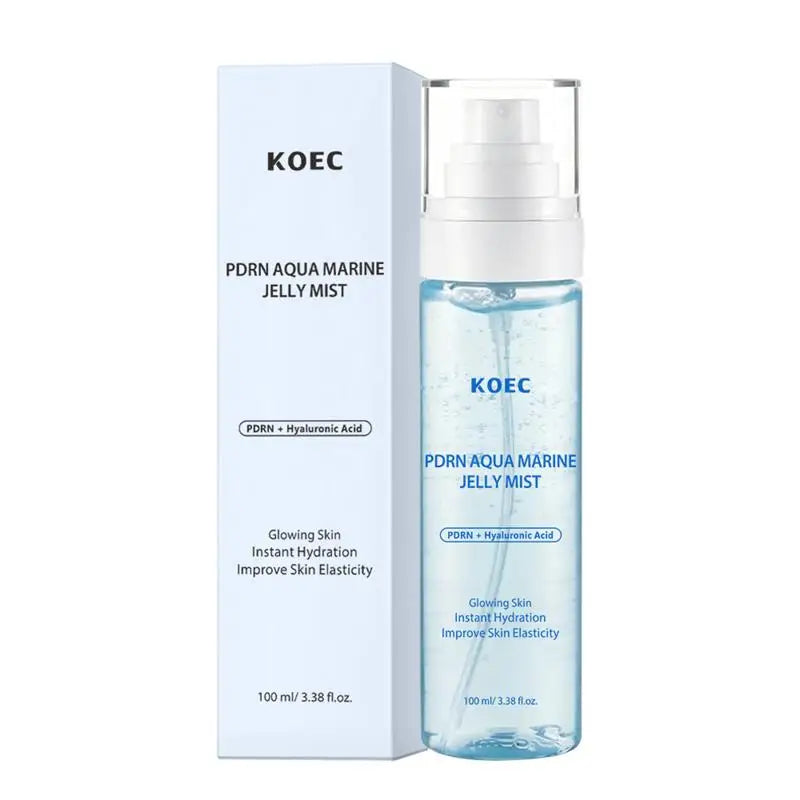 PDRN Aqua Marine Jelly Mist Face Spray Hyaluronic Acid Instant Hydration Skin Elasticity Glowing Skin Refreshing Facial Mist