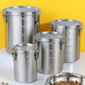 520/1000/1600/2500ml Stainless Steel Storage Tank Leak-Proof with Scale Grain Storage Box Airtight Sealed Grains Sealed Bucket