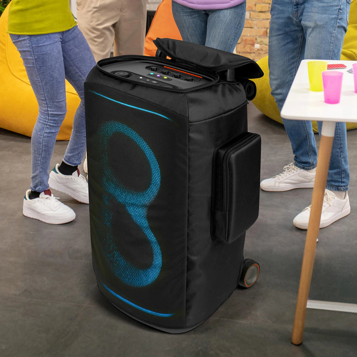 For JBL PartyBox 520 Speaker Carry Cover Zipper Closure Party Speaker Dust Cover Anti-Scratch Thicken Nylon Speaker Storage Bag