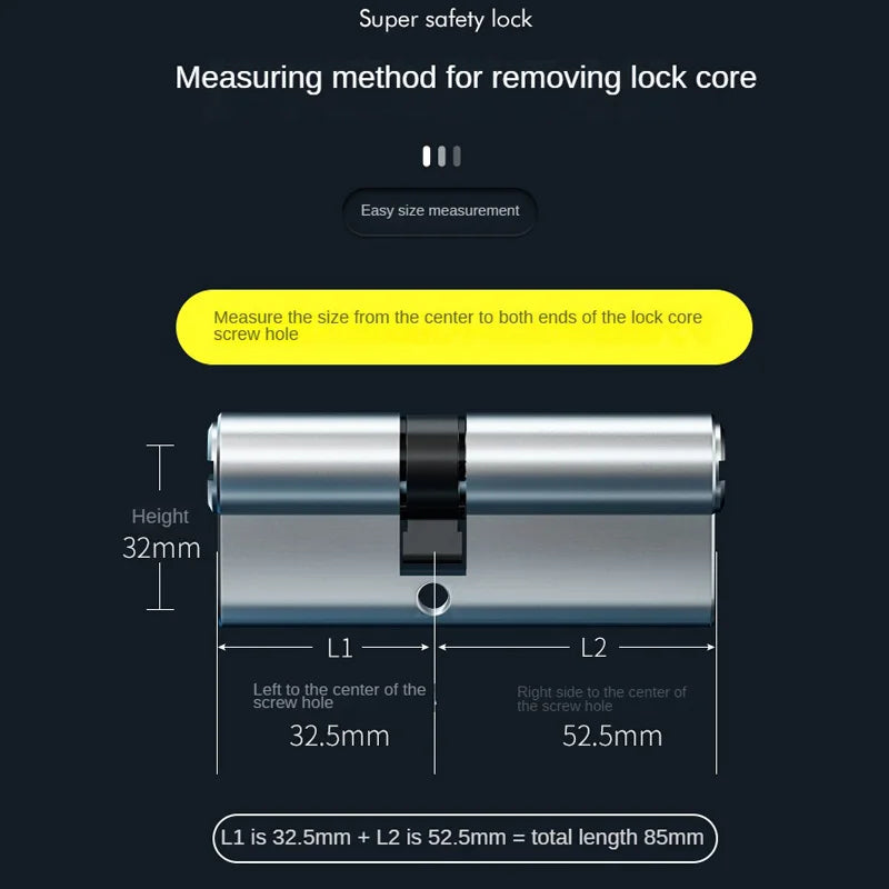 High quality European standard lock cylinder,Anti-theft Door Lock Core Super C-class Door Lock Universal Household,8-Master Keys