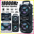 9500W Large Volume Portable Bluetooth Party Speaker, Heavy Bass Wireless Speaker With Handheld Microphone, RGB Color Gradient Li