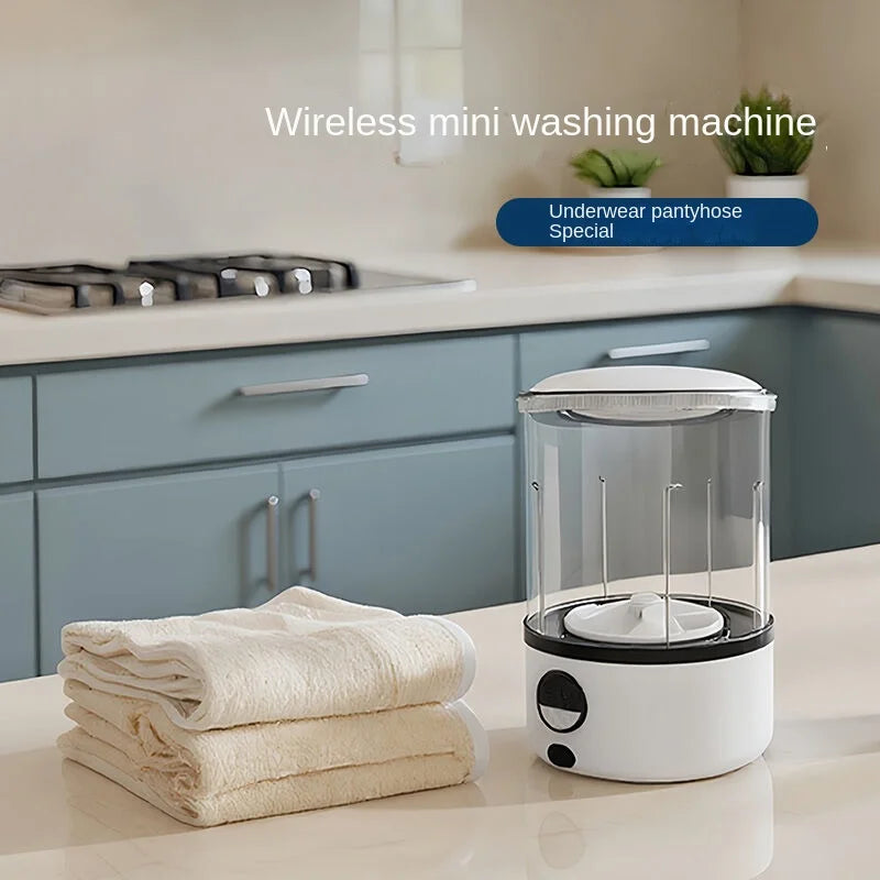 New USB Charging Washing Machine Portable Underwear Cleaner 2L Fully Automatic Socks Washing Machine Dehydratable Laundry Bucket