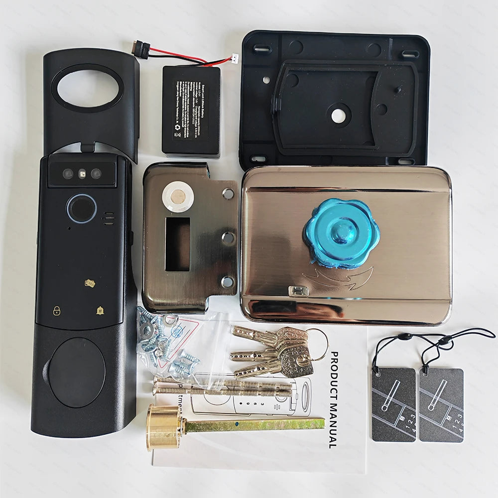 Waterproof Smart Lock Remote APP Video Intercom 3D Face Recognition Tuya Smart Home Fingerprint Password IC Card Doorbell Keypad