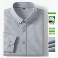 New 100% Pure Cotton Striped Shirt For Men's Long Sleeve Casual Regular Fit Soft Comfortable Business Social Shirts Men Clothing