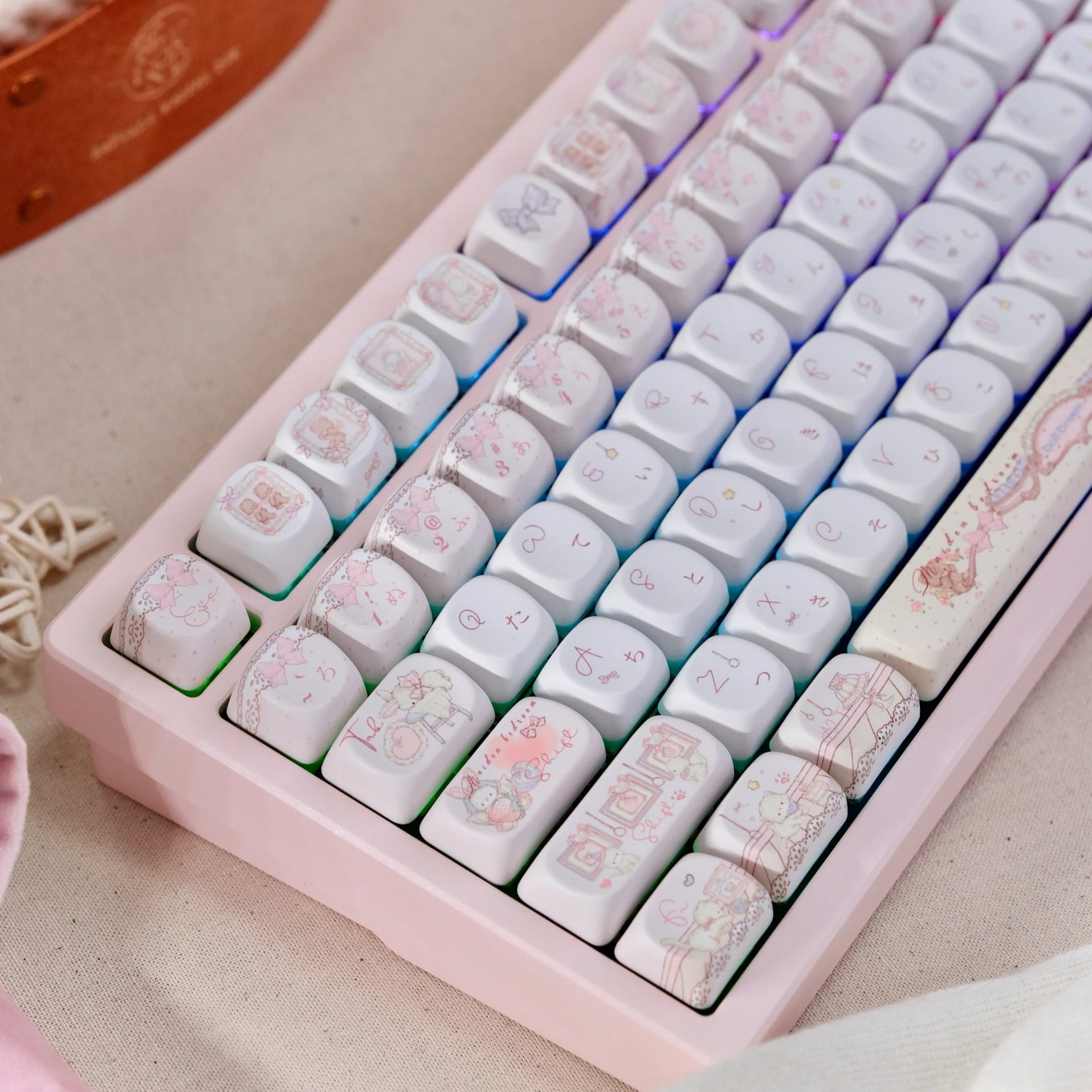 New Theme Keycaps 139 Keys SOA Cherry Profiled PBT Double Shot Japanese Keycaps for MX Switch Alice ANSI ISO Layout Keyboard Kit