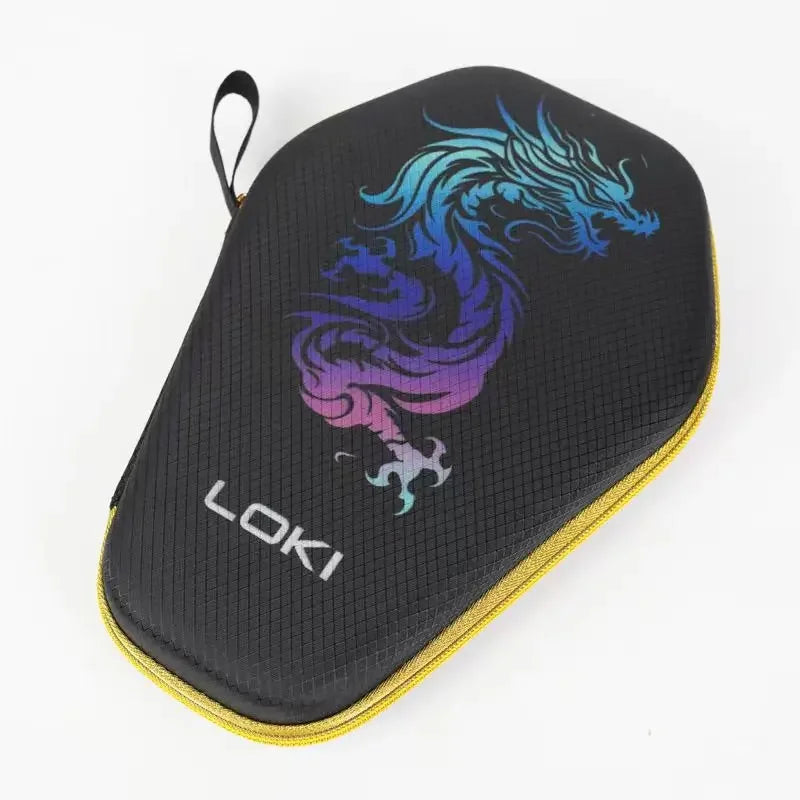 LOKI-Anti-drop Table Tennis Racket Bag Pouch, Smooth Zipper, Chinese Style, Tiger Pattern Cover Storage