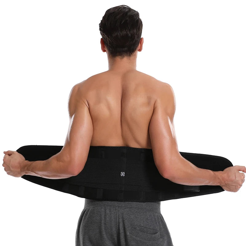 Men Body Shaper Waist Trainer Slimming Fitness Belt Weight Loss Fat Burning Sport Girdle Sweat Trimmer Workout Cincher Shapewear