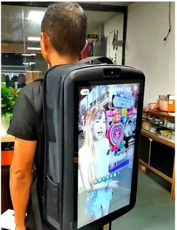 LCD LCD charging backpack outdoor promotion mobile display advertising machine