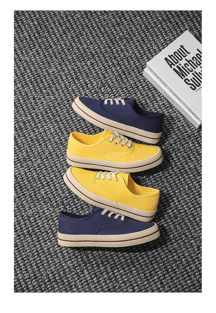 YUYIN 2026 New Men Vulcanized Canvas Shoes Sneakers Comfort Light Student Trendy Casual Male Daily Outdoor Walking Footwear