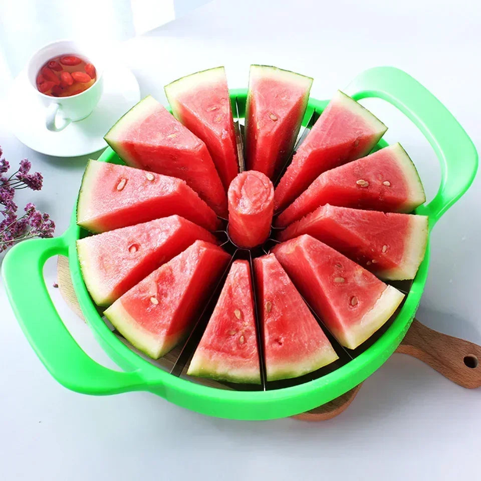 KONI Watermelon Slicer Cutter Stainless Steel Creative Windmill Shape Large Size Convenient Fruit Dividers Kitchen Gadgets Items