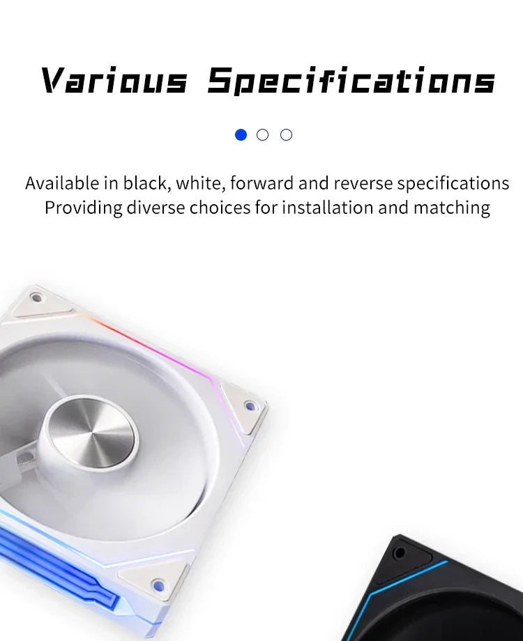 LDPCSJ Prism 4RS 120mm ARGB PC Case Fan with Infinity Mirror Design Motherboard Sync 4PIN PWM CPU Cooler Ventilador
