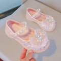 Spring and Autumn Fashion Princess Pearl Elegant Casual Shoes Hot Selling Lightweight Children's Comfortable Bow Soft Flat Shoes