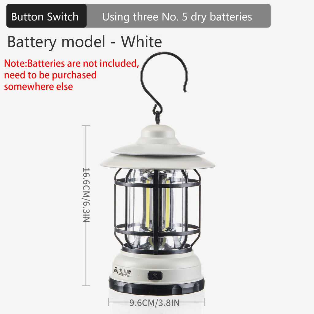 BISINNA Camping Lights Long Endurance Outdoor Tent Lights Rechargeable/Battery Waterproof Camping Lights Retro Atmosphere Lights