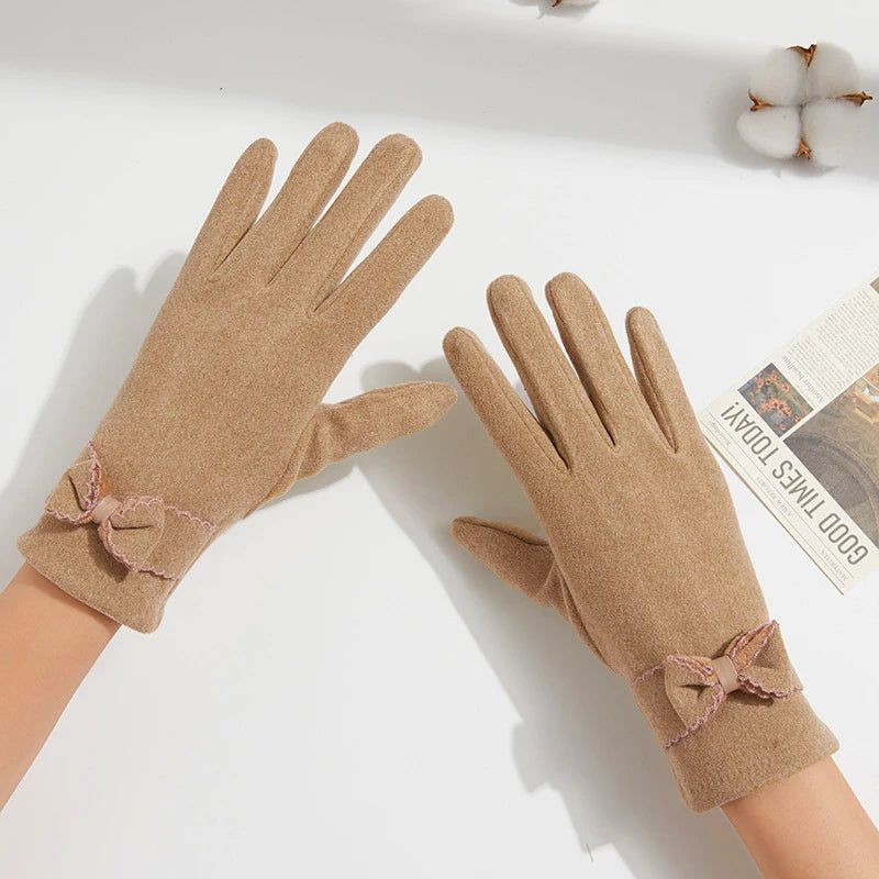 New Grace Fashion Lady Gloves Women Winter Vintage Touch Screen Driving Keep Warm Windproof Glove Mittens Dropshiping G072
