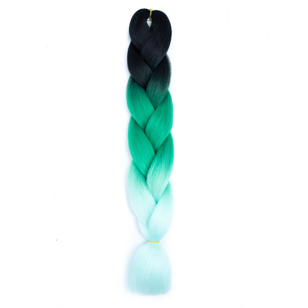 24 Inches DIY Jumbo Braiding Hair Synthetic Hair Extensions Afro Ombre Crochet Braid Hair Wholesale For Women