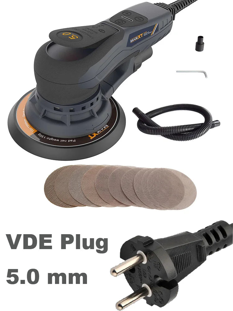 MAXXT 6Inch 150mm Power Sanding Machine Electric Orbital Sander Central Vacuum Brushless Motor Sander Orbital Car Polisher