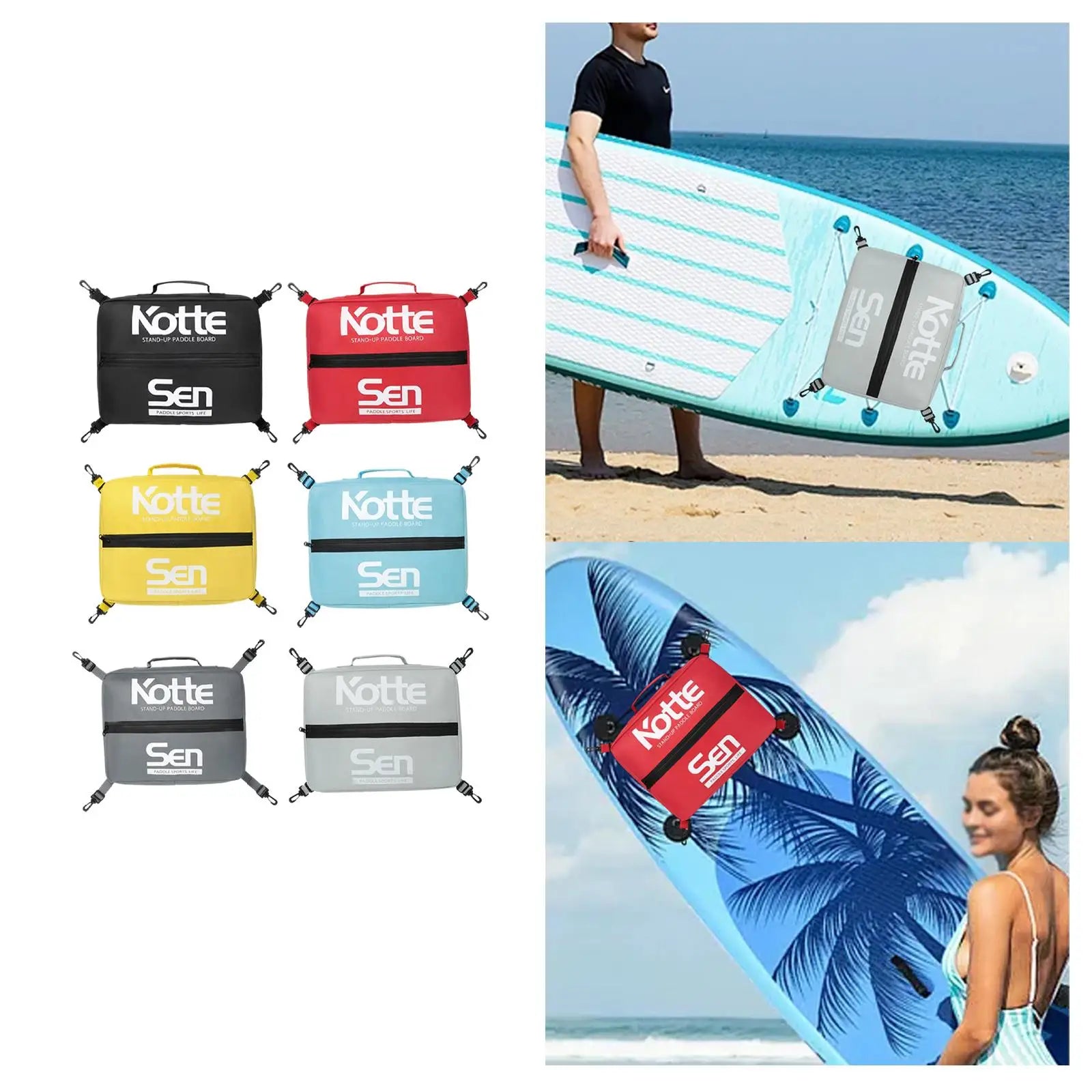 Paddle Board Deck Bag Insulated Cooler Oxford Cloth Organizer Waterproof Storage for Kayak Boating Camping