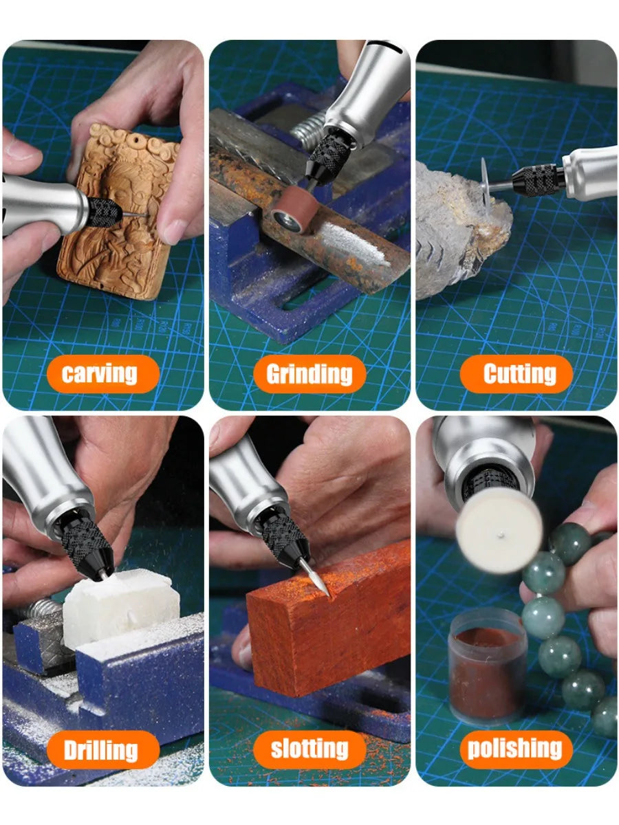 20V Rechargeable Lithium Electric Grinder for Makita 18V Lithium Batteries Three-Speed Adjustable Mini Drill DIY Electric Tools