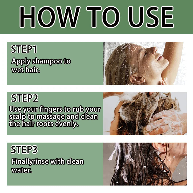 YUITIKUE 3-in-1 Herbal Shampoo | Usman Grass, Ginseng, Polygonum & Rosemary, Gentle Cleansing 150g