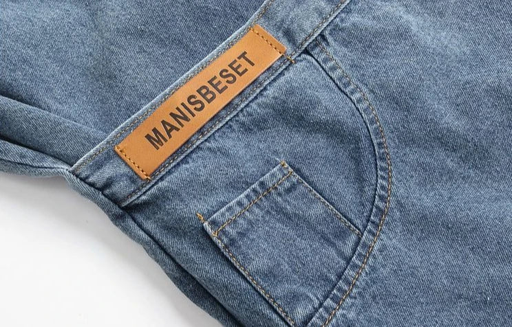 2026 Summer New Slimming Short Sleeve Midi Denim Dress Stylish Trendy Waist Cinching Women's Popular Wear