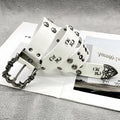 NEW High-end Leather Belt Heavy Metal Rivet Punk Belts For Men Rock Stud Cowboy Belt Gothic Accessories Luxury Brands Waistband
