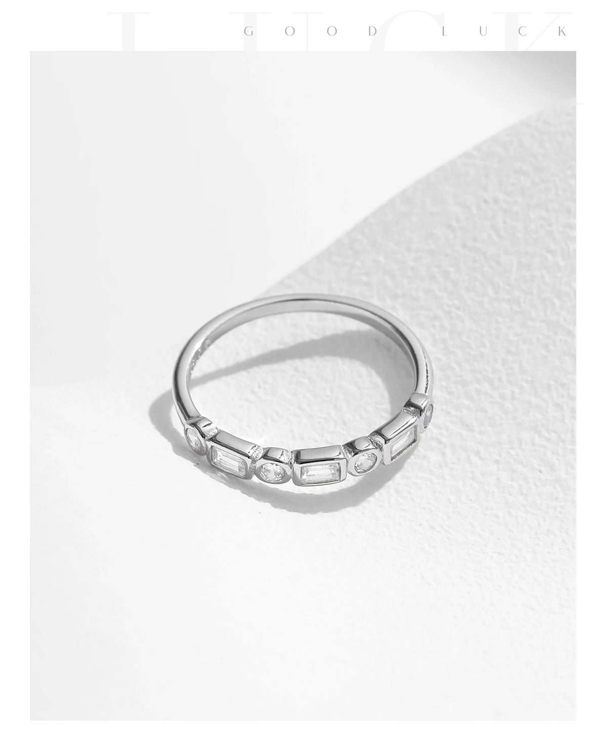 MODIAN 925 Sterling Silver Fashion Round Rectangle Dazzling Clear CZ Band Ring For Women Wedding Engagement Fine Jewelry