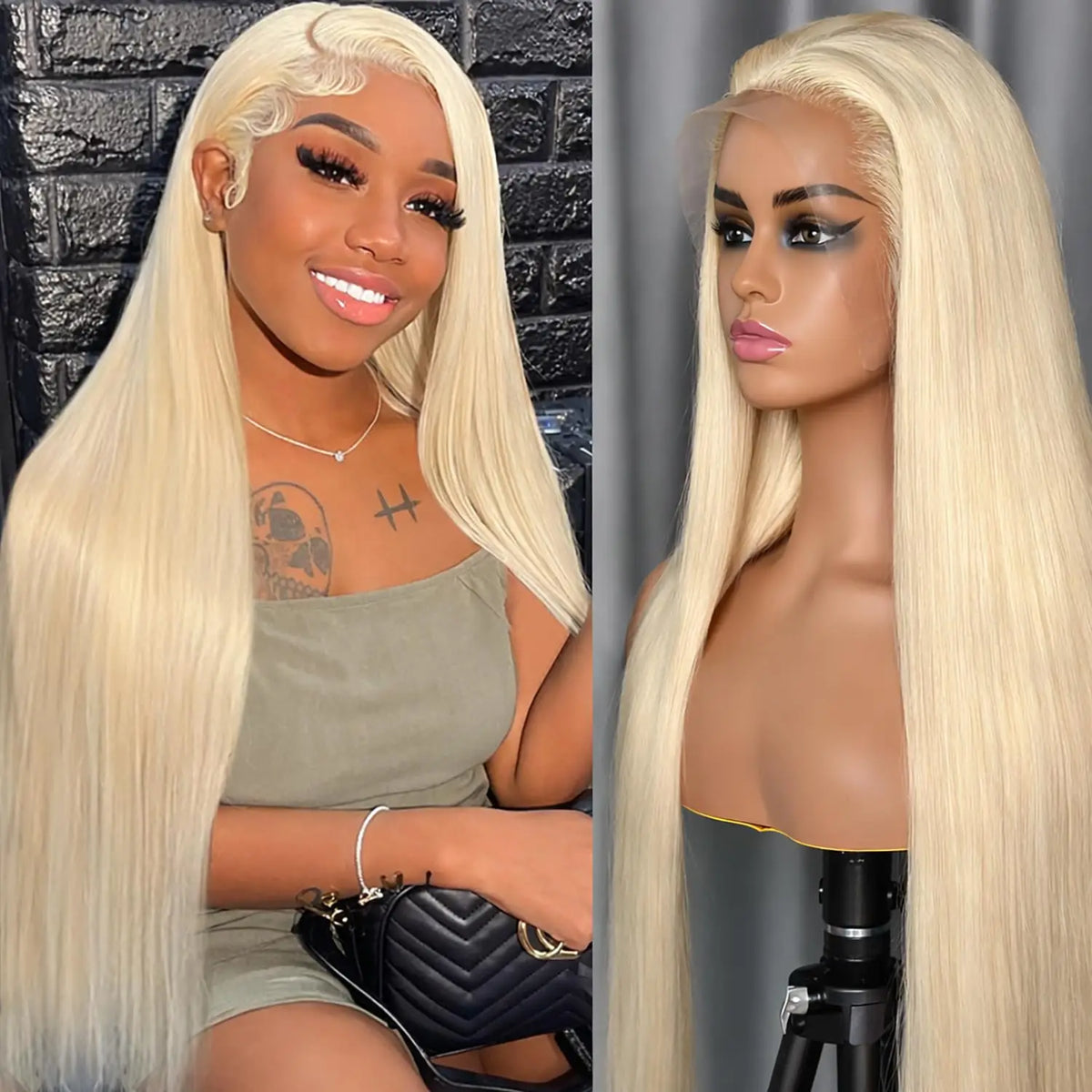 613 Blonde 30 40 Inch Bone Straight Human Hair Wig 13x6 Hd Lace Frontal Wig Brazilian 220 Density Colored Human Hair Lace Front Pre Plucked Wigs