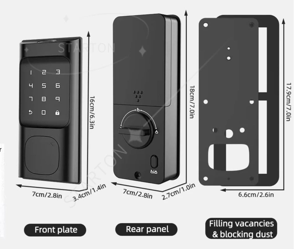 Home Security Anti-Theft Digital Automatic Intelligent Biometric Fingerprint Deadbolt Electric Bolt Door Lock