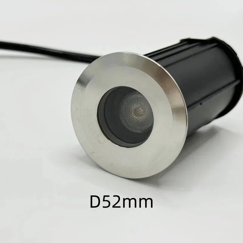 DC12V 24V LED Mini Underwater Light IP68 Waterproof Underground Lamp Spotlight Stainless Steel for Pool Stair Step Pathway Deck