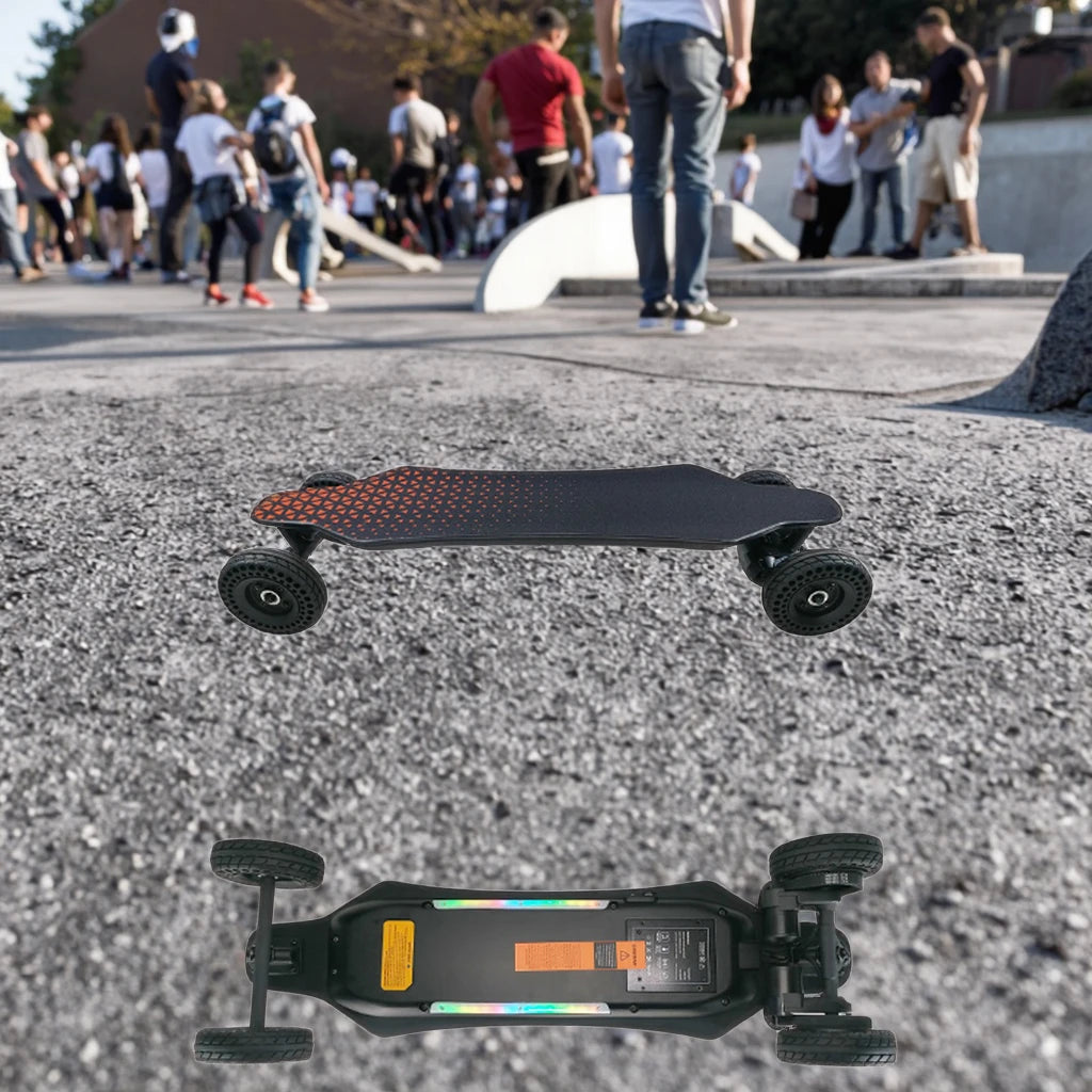 Popular 2000W Endurance Electric Skateboard 4x4 Wheel 7500mAh Battery Hub Motor Road Ready Longboard Featuring Gravity Casting