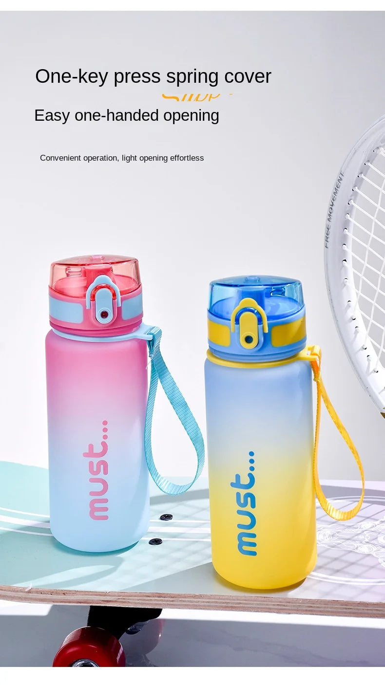 500ml 650ml Sports Water Bottle BPA Free High Capacity Plastic Fitness Portable Durable Camping Hiking Outdoor Sports Bottle