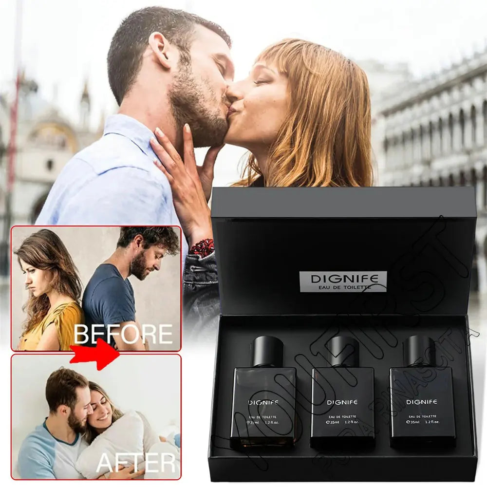 Brand Original Perfume Men Cologne 105ml Pheromone Parfums Homme Fresh Natural Man Fragrance Perfumes Hombre Gift Box 3Pcs Set