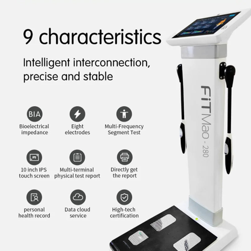 2025 Newest Body Fat and Muscle Analyzer With Bioimpedance Machine With Printer Bioelectrical Impedance Analysis